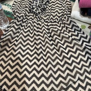 Black and White Chevron Dress